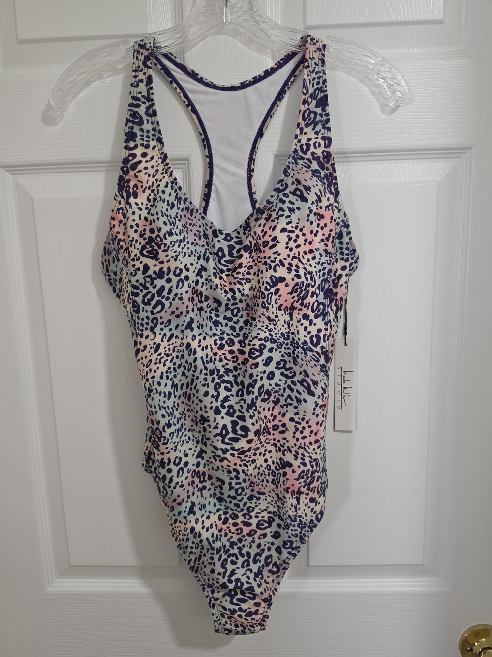 Nicole Miller Women’s One-Piece Swim - Pastel Leopard Print